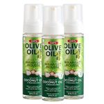 Ors Olive Oil Mousse Wrap/Set Hold & Shine Coconut Oil 7 Ounce (207ml) (3 Pack)