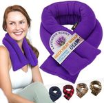 SunnyBay Microwave Heating Pad, Microwavable Heated Neck and Shoulder Wrap with Lavender, Soothing Pillow Hot & Cold Bean Bag, Aroma Warmer for Pain Relief, 26x5 Inches, 2.5 lbs, Purple