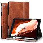 Antbox iPad Case for iPad Pro 9.7/ iPad Air/iPad Air 2 with Built-in Apple Pencil Holder Auto Sleep/Wake Function PU Leather Smart Cover (Brown)