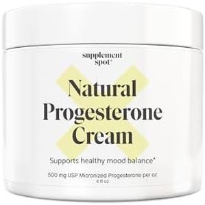 Supplement Spot Natural Progesterone Cream for Women – Micronized Bioidentical Progesterone Cream from Wild Yam for Menopause Relief & Optimal Balance (4 oz.)