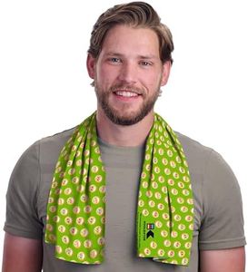 KOOLGATOR Dual Purpose Cooling Towel – UPF 30 Sun Protection, Chemical-Free Evaporative Cooling for Hot Weather, Sports, Workouts & Outdoor Activities, Happy/Smiles, 5 Pack