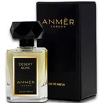 Anmer London Luxury Desert Rose Eau De Parfum Perfume with Rose, Saffon, Orange, Patchouli, Musk, Vetiver | Premium Long Lasting Exotic Floral Fragrance for Men & Women, 50ML