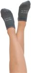 Bam&bü Women's Premium Bamboo No Show Casual Socks - 3 pairs - Grey - Small