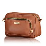Fargo PU Women's Sling Bag Handbag (Brown)
