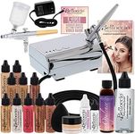 Belloccio Makeup and Tanning Airbrush System with MEDIUM Foundation and Blush Set