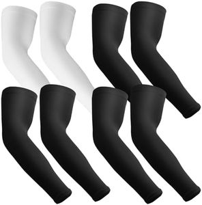 Simsky 4 Paires Manchettes de Bras pour Hommes et Femmes, Anti-UV Protection UPF 50+ Manche de Bras Respirante Manchettes, Couvre-bras pour Cyclisme Refroidissement Chevauchée Sport, Tatouage, Golf