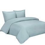 Royal Hotel BAMBOO Duvet Cover 100% BAMBOO Viscose Comforter Cover - Duvet Cover Set with Corner Ties and Button Closer, Full/Queen size Blue