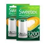 Sweetex Tablets, 1200 Tablets X 2, 2400 Tablets Total, Sweetener Tablets, Zero Calorie, Sweet, Diabetic Friendly, Healthier Diet, Sugar Substitutes, Baking Supplies