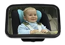 Greenco Rear Facing Back Seat Baby View CAR Mirror - Large and Crystal Clear Sharp View Mirror