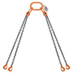 SALUINOKI Lift Chain Sling 5Ft 4 Way x 1/4 inch 6600lbs 3 Ton for Chains Lifting