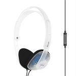 Koss KPH30iCL On-Ear Headphones, in-Line Microphone and Touch Remote Control, D-Profile Design, Wired with 3.5mm Plug (Clear)