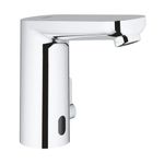 GROHE Get E - Infra-Red Electronic Basin Mixer (Touch Free Activation, Water Saving Technology, 7 Pre-Set Programs, 6V Lithium Battery, Tails 3/8 Inch, High Pressure), Size 132 mm, Chrome, 36366001