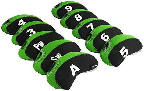 Andux Capuchon Fer de Golf 10pcs Noir/Vert MT/s01 Avez numéro