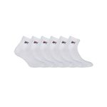 Fila Men's FI/AM/LOWX6 Sport Socks, White, 39/42 (Pack of 6)