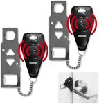Securityman Portable Door Lock with Alarm (2 Pack) | Hotel Door Locks for Travelers Security | Loud 130dB Door Security Device for Hotel Room, Apartment Home, & Travel Safety Inside