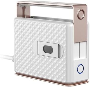 Newbealer Travel Steam Iron for Clothes, Global Voltage 100-240V Handheld Steamer, 293℉ Dry Ironing, Non-Stick Ceramic Soleplate, Horizontal & Vertical Steaming, Auto-off, Silicone Rest & Zipper Bag