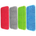 4 Pack Microfiber Mop Pad Replacement for Wet/Dry Spray Reveal Mop, Spray Mop Pads Refill, Reveal Mop Pad, Washable