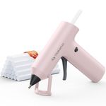 Tilswall Cordless Hot Glue Gun, Fast Preheating with 2000mAh Built-in Battery Cordless Glue Gun, 20 Premium Glue Sticks, Mini Glue Gun Ideal for Crafts, DIY Gift, Repairs W106s Pink