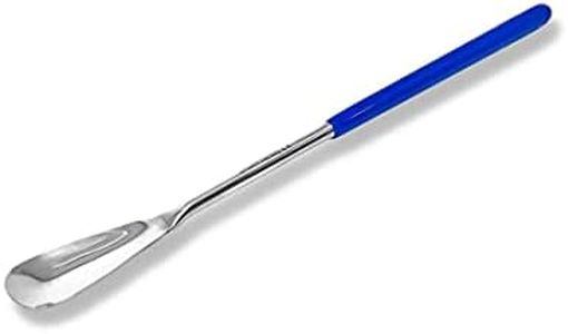 Scientific Labwares Stainless Steel Micro Lab Flat Spoon Spatula Sampler with Vinyl Handle 6″ (15.24 cm)