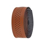 BBB Cycling Bike Handlebar Tape I Leather Look Bar Tape Road Bike I Non-Slip Bike Tape Includes Handlebar Plugs I SpeedRibbon BHT-12 Brown