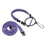 PATIKIL Water Bottle Holder, Paracord Handle Lanyard Strap Carrier with Ring for 12oz to 64oz Wide Mouth Bottles, Purple