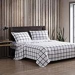 Eddie Bauer - Flannel Collection Cotton Bedding Sheet Set, Pre-Shrunk & Brushed for Extra Softness, Comfort, and Cozy Feel, Full, Bunkhouse Plaid