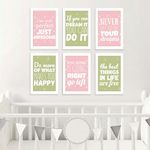 Painting Mantra Art Print The Best Things in Life are free Colorful Nursery for Kids Room Decoration, Home Decor Wall Hanging Decorative gifts (Set of 6, 8.9x12.8 Inch, A4)