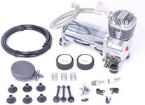 ZHSYMX 300PSI 1/4 NPT Super Silent 69DB Truck/Car Train Horn/Suspension/Ride/Bag kit/System and All 12v Vehicles like Semi/Pickup Trucks SQ420 Silver