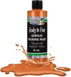 Pouring Masters Tangerine Metallic Pearl Acrylic Ready to Pour Pouring Paint – Premium 8-Ounce Pre-Mixed Water-Based - For Canvas, Wood, Paper, Crafts, Tile, Rocks and more