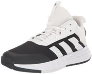 adidas Mens OWNTHEGAME 2.0 Sneakers, White/White/Black, 10 US