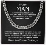 I Love You Gifts For Him Husband Boyfriend Sentimental Gifts From Wife Girlfriend To My Man Birthday Gift Ideas Cuban Link Chain Necklace Jewelry For Anniversary Christmas Valentines Day Personalized