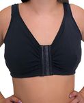 Underworks Mastectomy Bra with Pocket - Breastform Pads Included - Adjustable - Cotton Comfort and Leisure, Black, Medium