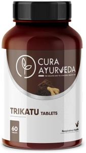 Cura Ayurveda Trikatu 100% Natural Respiratory Wellness Tablets - Pack of 60 Tablets