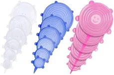 JIGUOOR Silicone Stretch Lids, 18 P