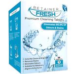 Retainer Cleaning Tablets - 36 Tablets 1 Months Supply Retainer Fresh, Brite, and Stain-Free - Retainer Cleaner Tablet, Mouth Guard, Dentures, Aligners