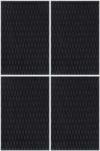 OCEANBROAD 8 Pieces x (15in x 10in) Non-Slip Deck Pad Grip Mat, Self Adhesive Trimmable EVA Traction Anti-Slip Foam Pad Sheet for Boat Kayak Canoe Yacht Pool Step SUP Board Black