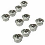 KangTeer Ball Transfer Unit 10pcs Universal Base Metal Ball Bearing Casters Mounted Bearing Transfer Bearings