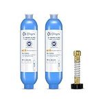 lifeegrn RV Water Filter with Hose Protector, Misting System Calcium Inhibitor Filter, Garden and Camper Water Mister Filter, Blue(2 Pcs)