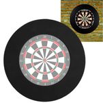 Dart Board Surround Ring,thk Protective Eva Wall Cover For Missed Throws,Easy Assembly For Home&Outdoor Use,Perfect Darts Accessory,Prevent Wall Damage With The Wall Protector Plate. (Black)