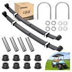 10L0L Golf Cart Heavy Duty 4-Leaf Rear Leaf Spring Kit for Club Car Precedent 2004-up, with Bushings Sleeves U Bolts, Replace OEM 102509301 102513001