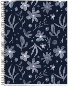 Miquelrius - Notebook A4 (210 x 297 mm), 5 mm grid, 120 sheets of 70 g/m², cardboard cover, 4 coloured stripes, copper spiral, Midnight Secrets collection, Teal garden