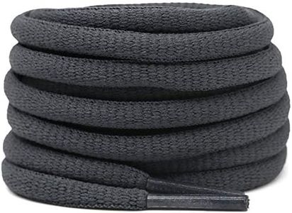 Oval Athletic Shoelaces DELELE Half Round Shoe Laces Dark Gray 2 Pair 39.37"
