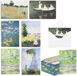 The Gifted Stationery 36-Count Assorted Box All Occasion Greeting Cards with Envelopes, Notecards, Artistic Design Inspired by Monet Painting, 5 x 3.5 in