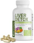 Bronson Liver Detox Advanced Detox & Cleansing Formula Supports Health Liver Function with Milk Thistle, Dandelion Root, Turmeric, Artichoke Leaf & More, Non-GMO, 60 Vegetarian Capsules