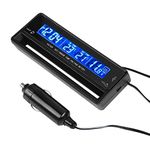 LCD Backlight Car Tempeure Meter for TS-7010V Thermometer Indoor and Outdoor Digital LCD Auto Car in Out Tempeure Thermometer Alarm Clock TS-7010V Car Auto LCD Digital C