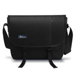 SIMTOP Messenger Bag Crossbody Bag Shoulder Messenger Bag Durable Crossbody Shoulder Bag for Commuters and Travelers - Water-Resistant and Versatile(Black)