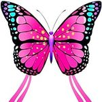 Butterfly Kite for Kids and Adults, Easy to Fly Large Butterfly Kites with Long Tail for Kids Age 4-8-12 Outdoor Games Activities, Beach Trip, Flying Toys Gift for Boys and Girls