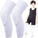 Bohope Kids Youth 5-15 Years Padded Leg Compression Sleeve Knee Guards Protective for Basketball, Baseball, Football Goalkeeper, Volleyball, Skating, Cycling.Universal for Boys and Girls