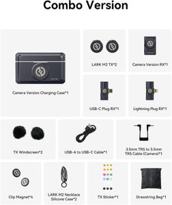 Hollyland Lark M2 Wireless Lavalier Microphone – Compact Clip-On Mic