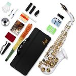 SLADE Saxophone Eb Alto Saxophone for Beginner Students, Saxaphone Adult, Saxophone Alto, Beginner Saxophone, Alto Saxaphone, Saxofon Alto, Saxophone，White